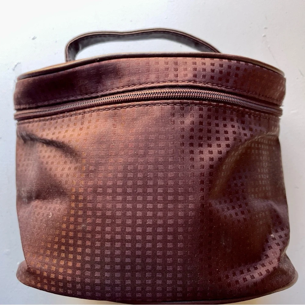 ESTEE LAUDER Burgundy Vinyl Cosmetics Travel TRAIN CASE